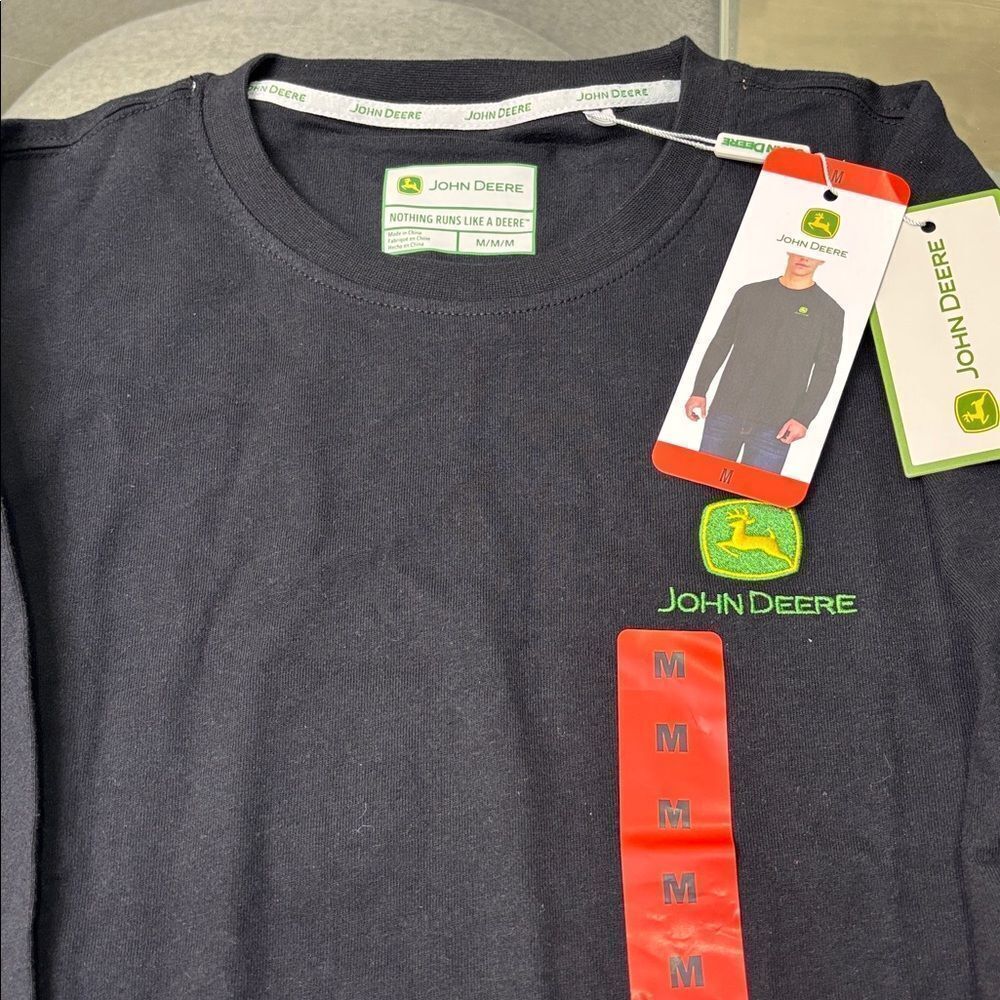 John Deere black Long Sleeve Tee NWT